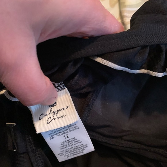 Calypso Cove Swim Dress with attached bottom size 12 Black - Picture 6 of 7